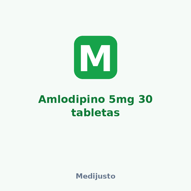 Amlodipino 5mg 30 tabletas