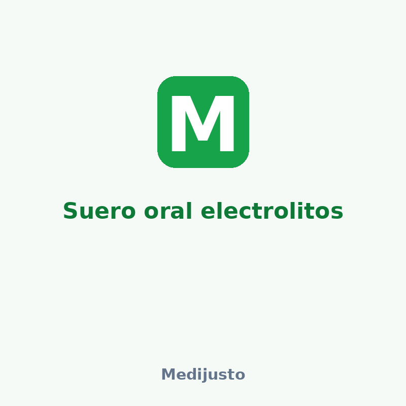 Suero oral electrolitos