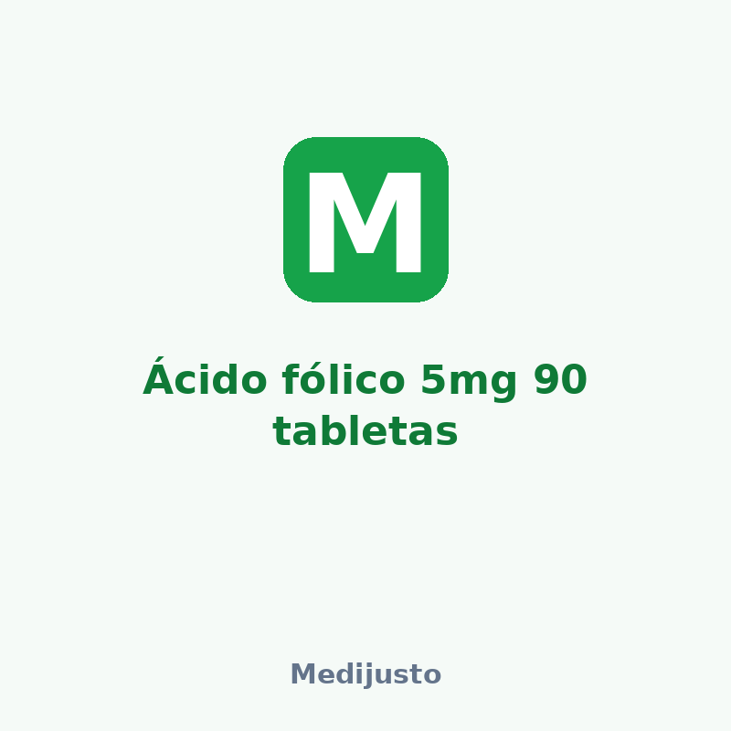 Ácido fólico 5mg 90 tabletas