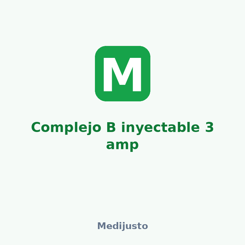 Complejo B inyectable 3 amp