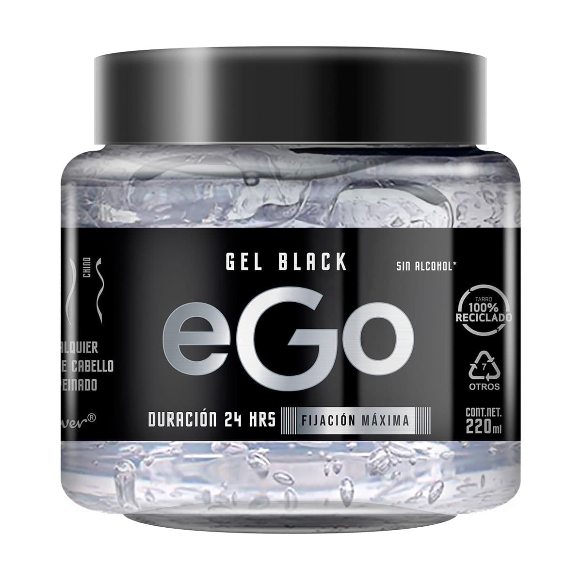 GEL EGO BLACK 24HR FIJ-MAX 220ML