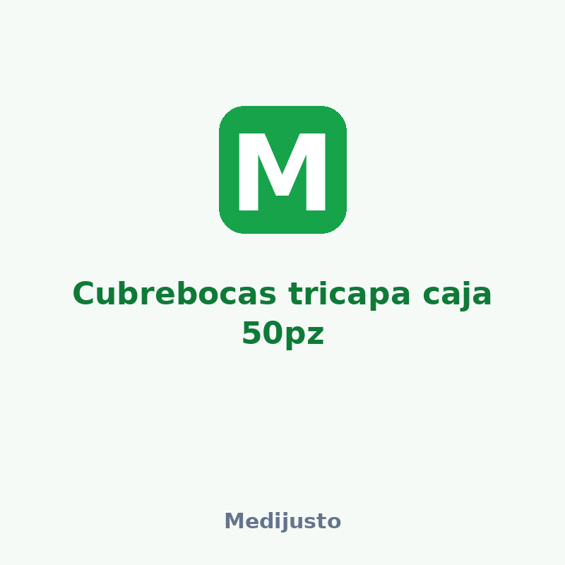 Cubrebocas tricapa caja 50pz