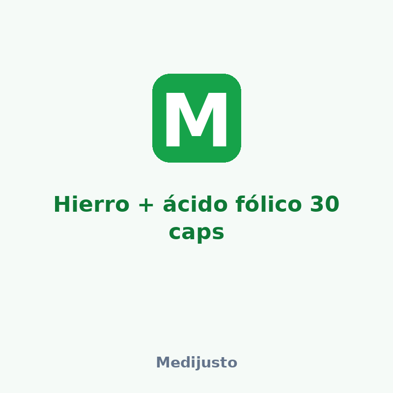 Hierro + ácido fólico 30 caps